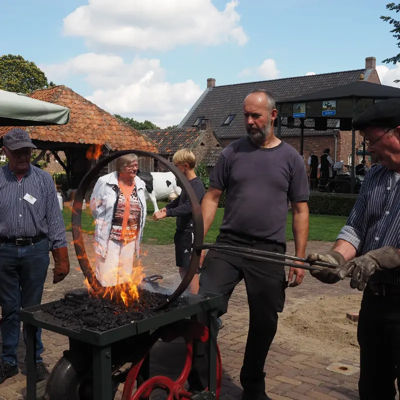 The blacksmith at the fire in De Locht museum village
